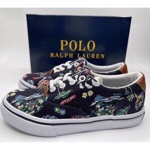 POLO Ralph Lauren Shoes Boys Size 12.5 Hawaiian Blue Sneakers Thornton Tropical